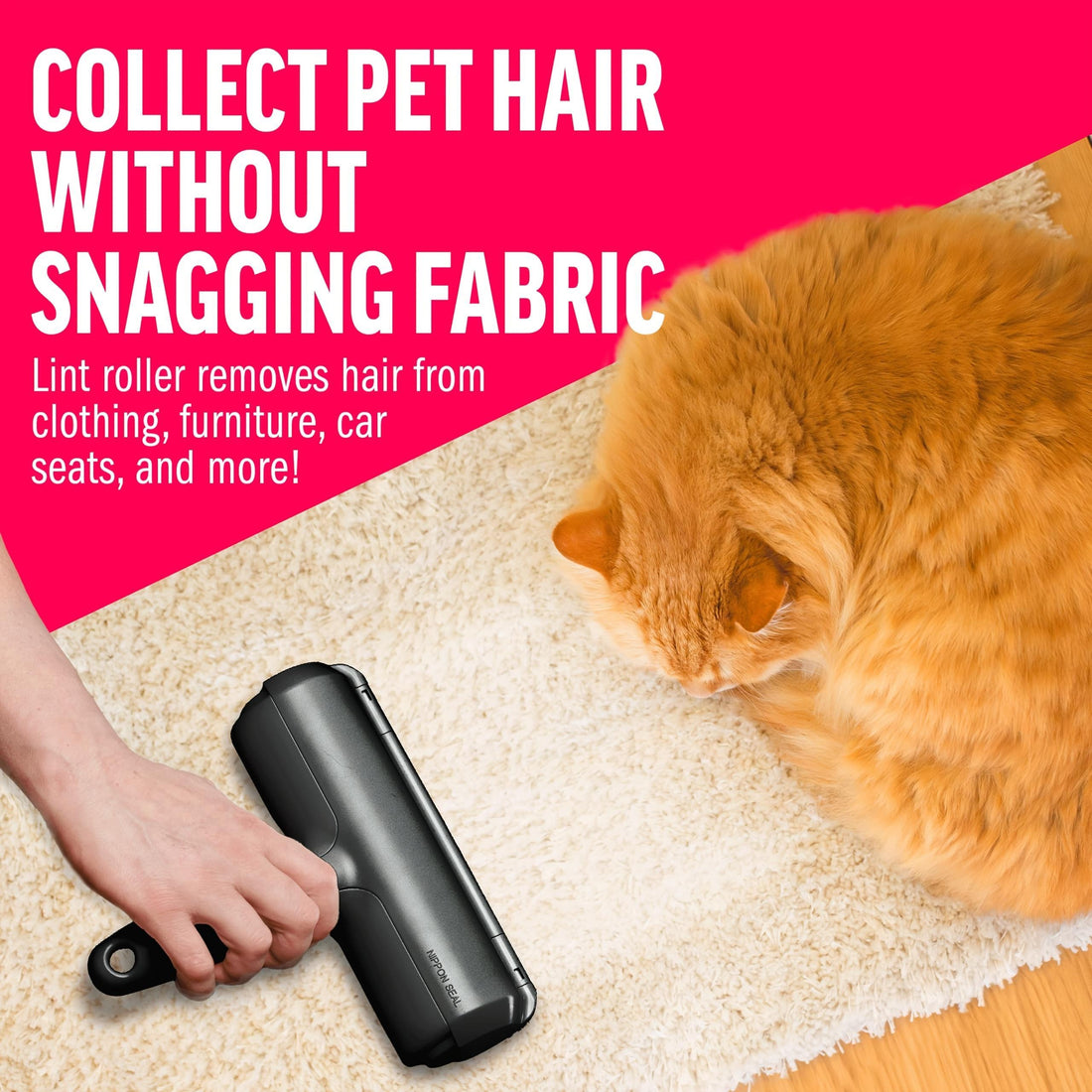 Pet Hair Remover With Reusable Sticky Applicator