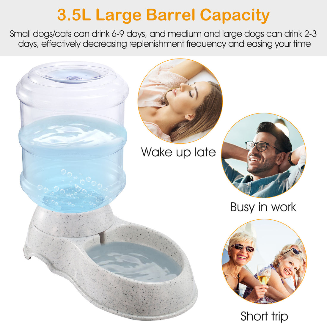 3.5L / 1 gallon gravity pet waterer
