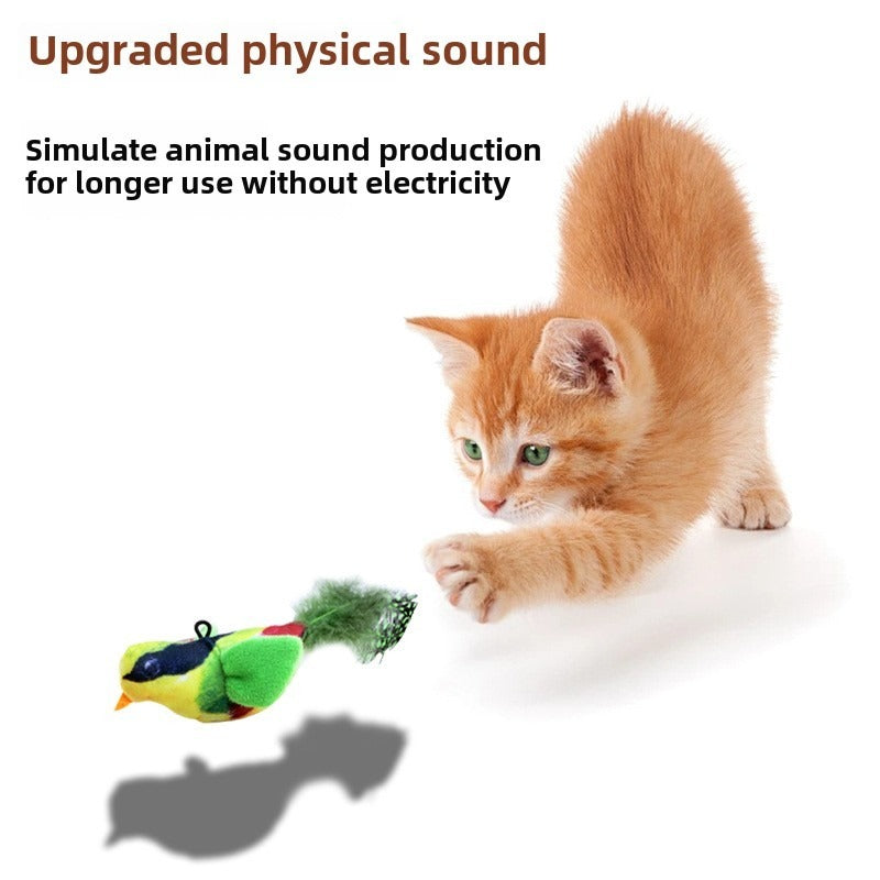 Cat toy with bird sounds