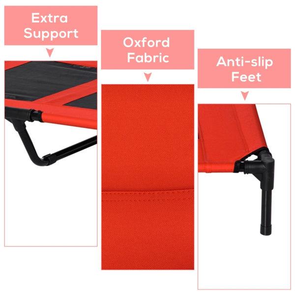 Elevated pet bed - Red