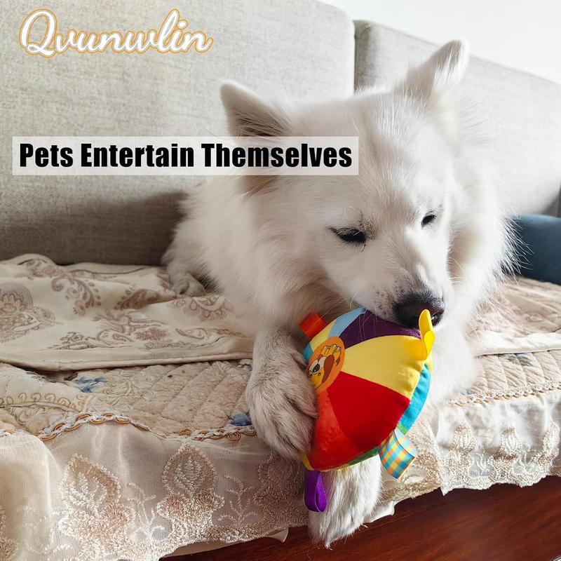 Plush flying disc tug of war dog toy