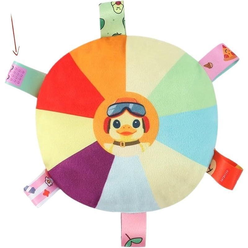 Plush flying disc tug of war dog toy