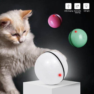 Electric rolling ball for cats with LED laser